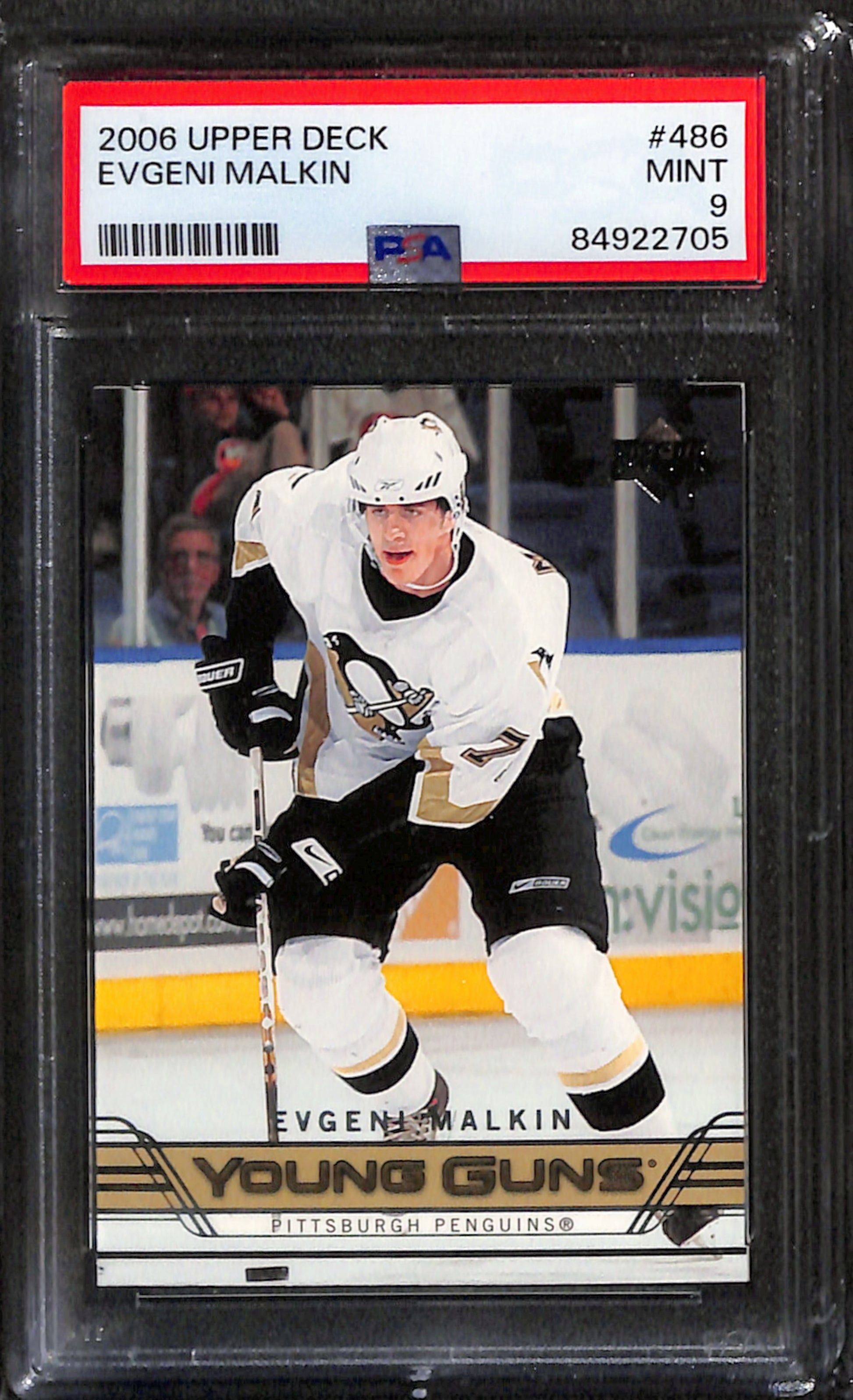 2006 Upper Deck Evgeni Malkin Young Gun - PSA 9