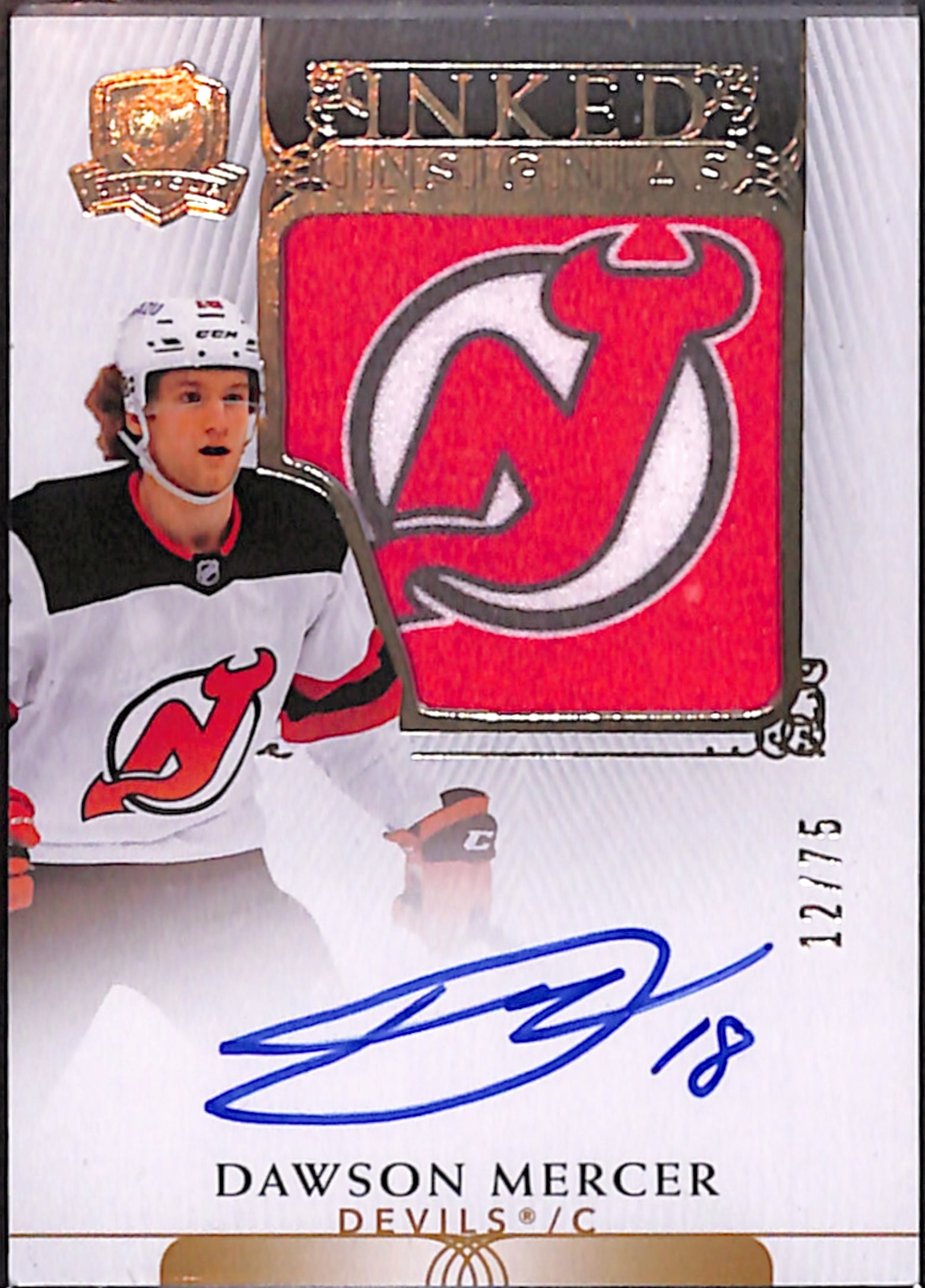 2021-22 The Cup - Dawson Mercer Inked Insignias /75 (II-DM)