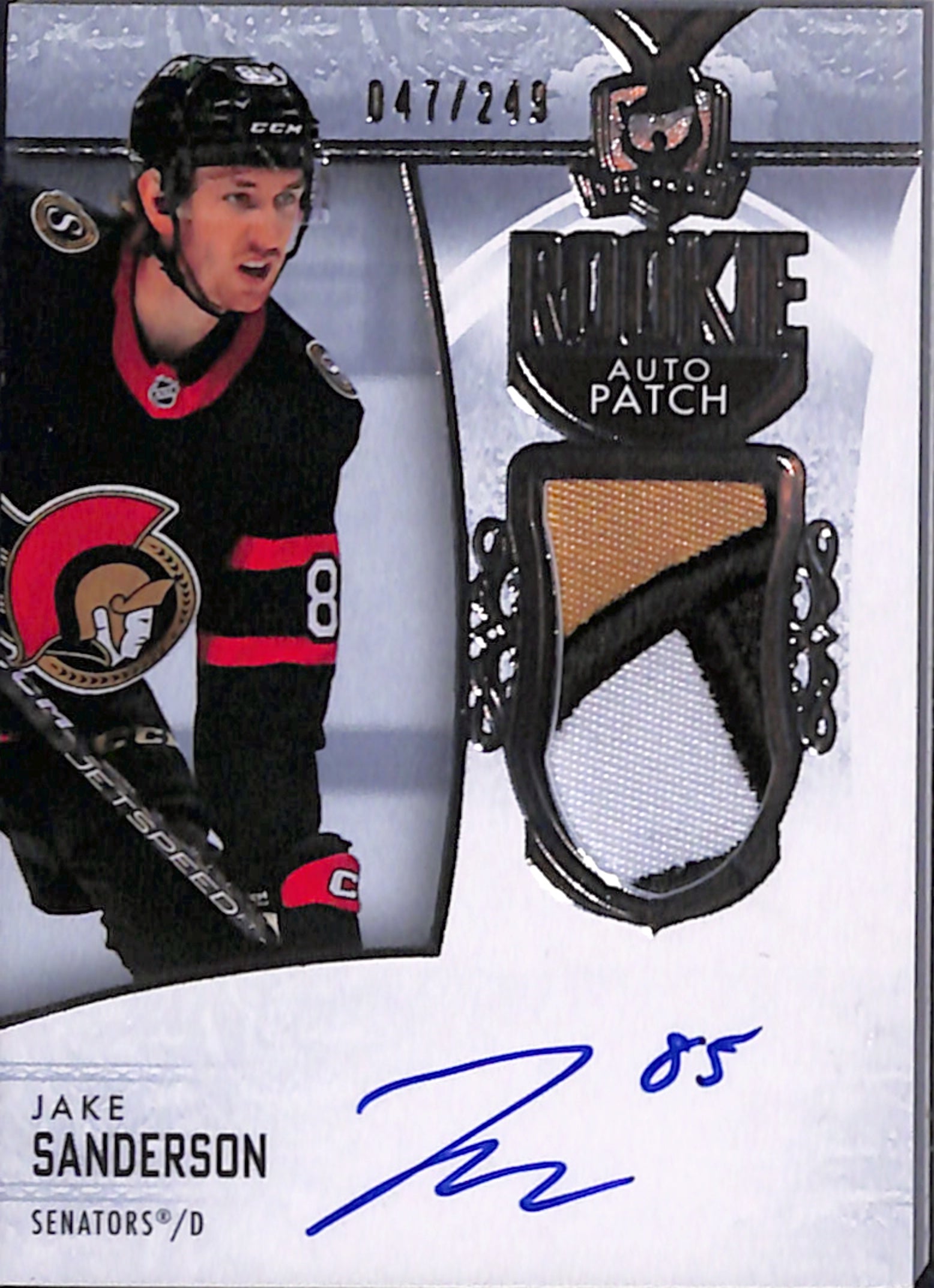 2022-23 The Cup - Jake Sanderson Rookie Auto Patch 047/249 (121)