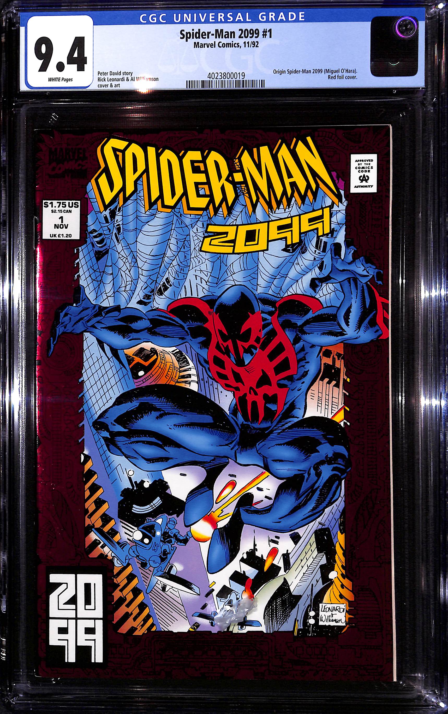 Spider-Man 2099 #1 (CGC 9.4)