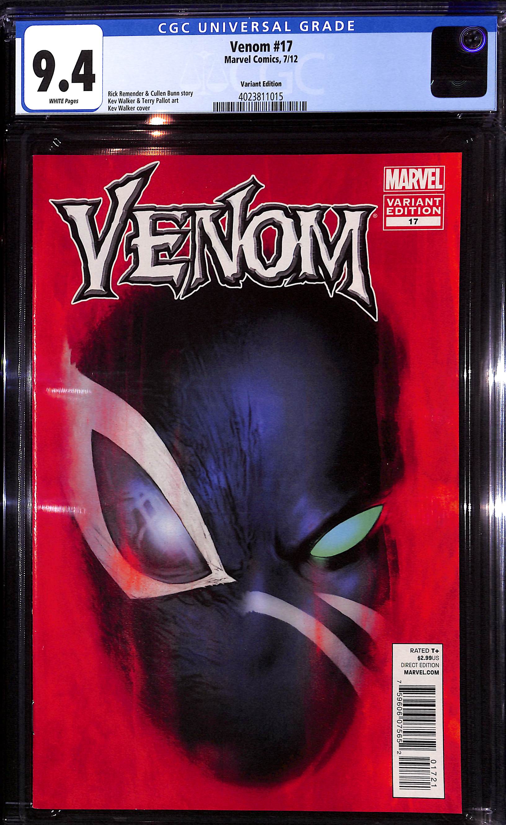 Venom #17 - Kev Walker variant Cover (CGC 9.4)