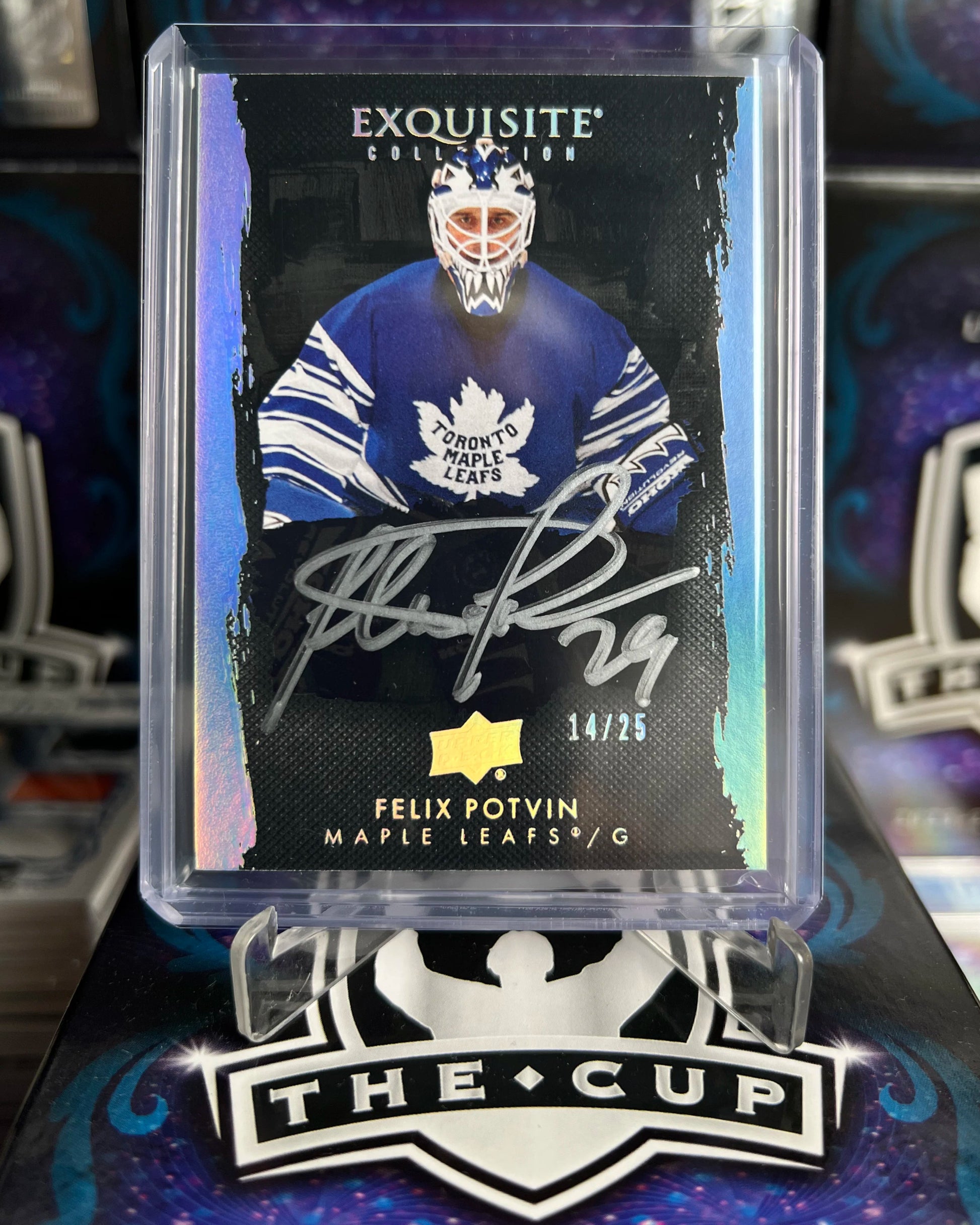 2023-24 Exquisite Collection Felix Potvin Black Auto /25 (EB-FP)