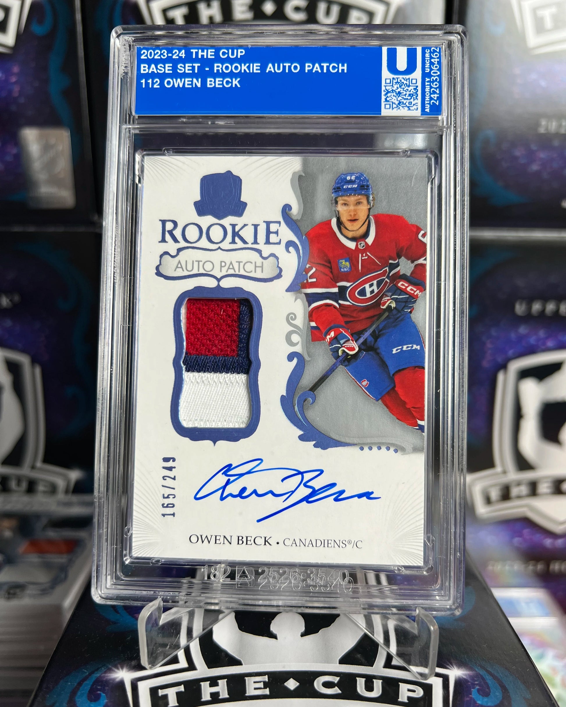 2023-24 The Cup - Owen Beck True Rookie Patch Auto /249 (112)