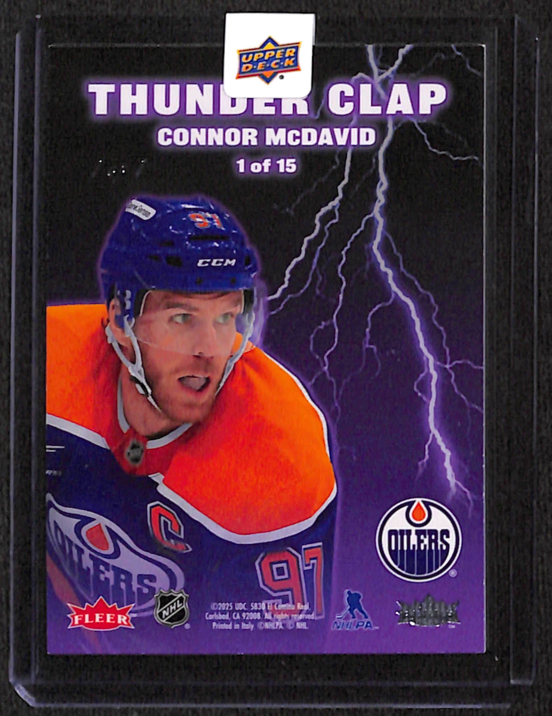 2024-25 Upper Deck Fleer Ultra Connor McDavid 1/1 Thunder Clap CDD Exclusive