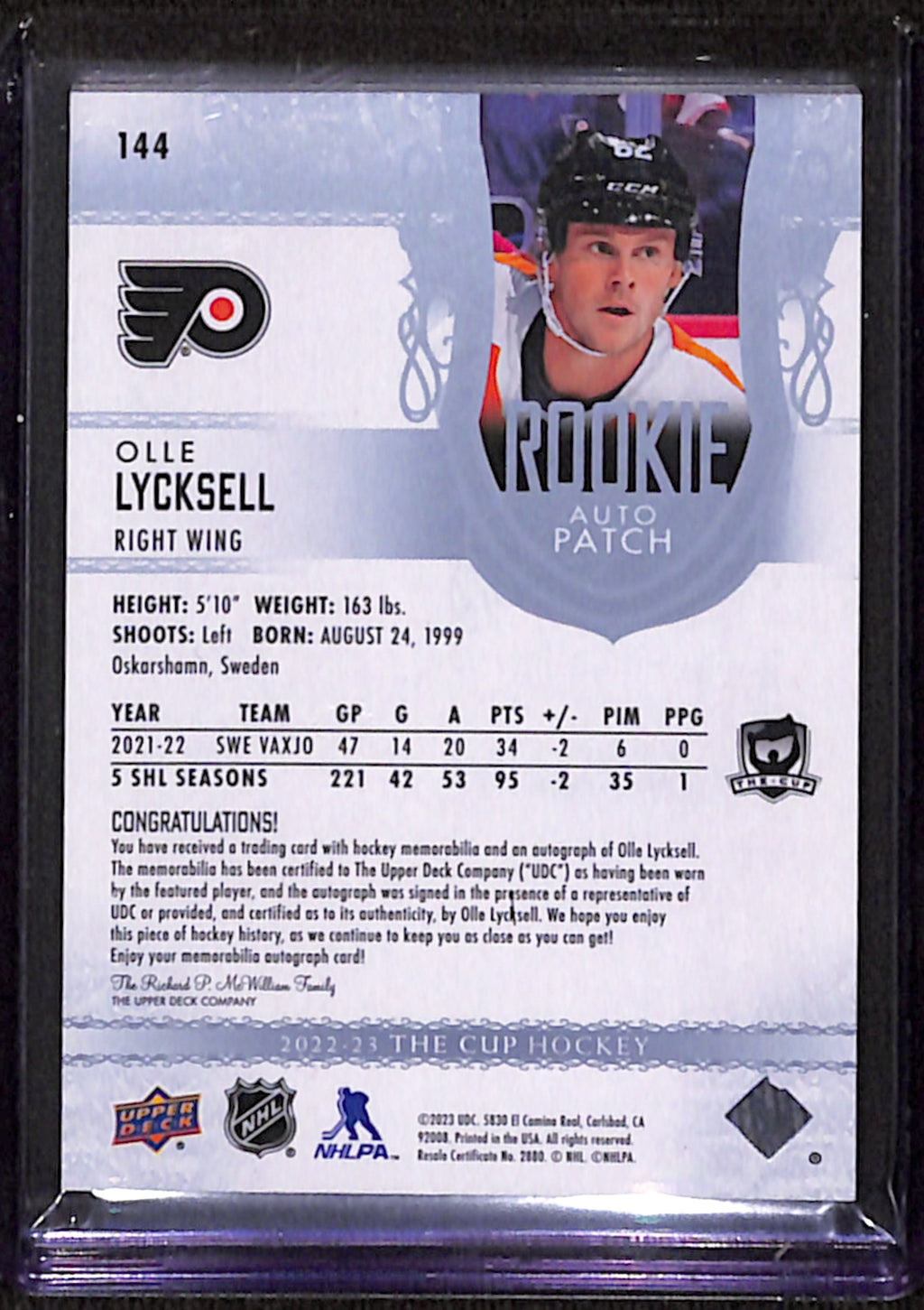 2022-23 The Cup - Olle Lycksell True RPA /249 (144)