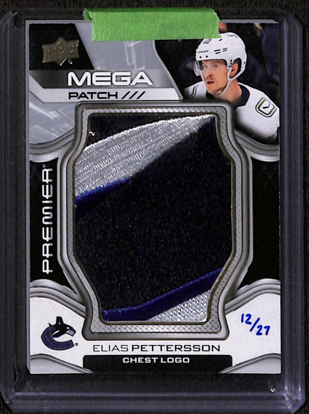 2022-23 Premier - Elias Pettersson Mega Patch Chest Logo /27