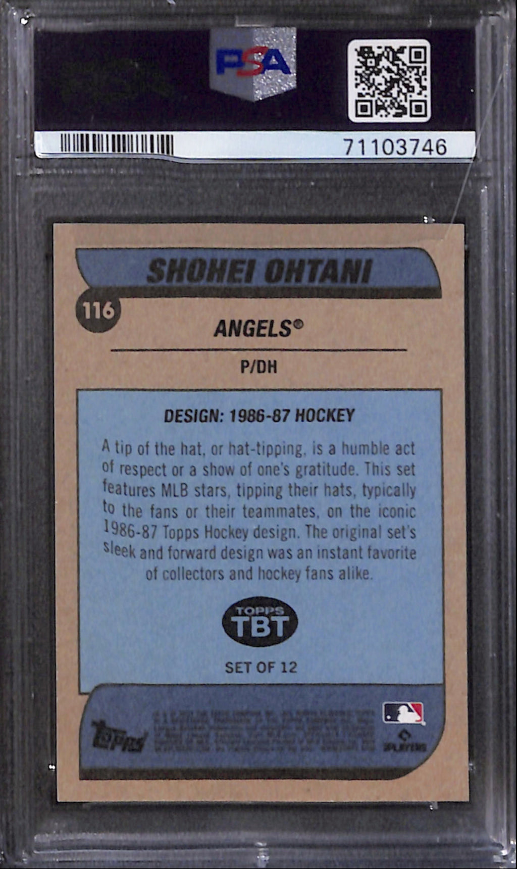2021 Topps - Shohei Ohtani Throwback Thursday PSA 10 (#116)