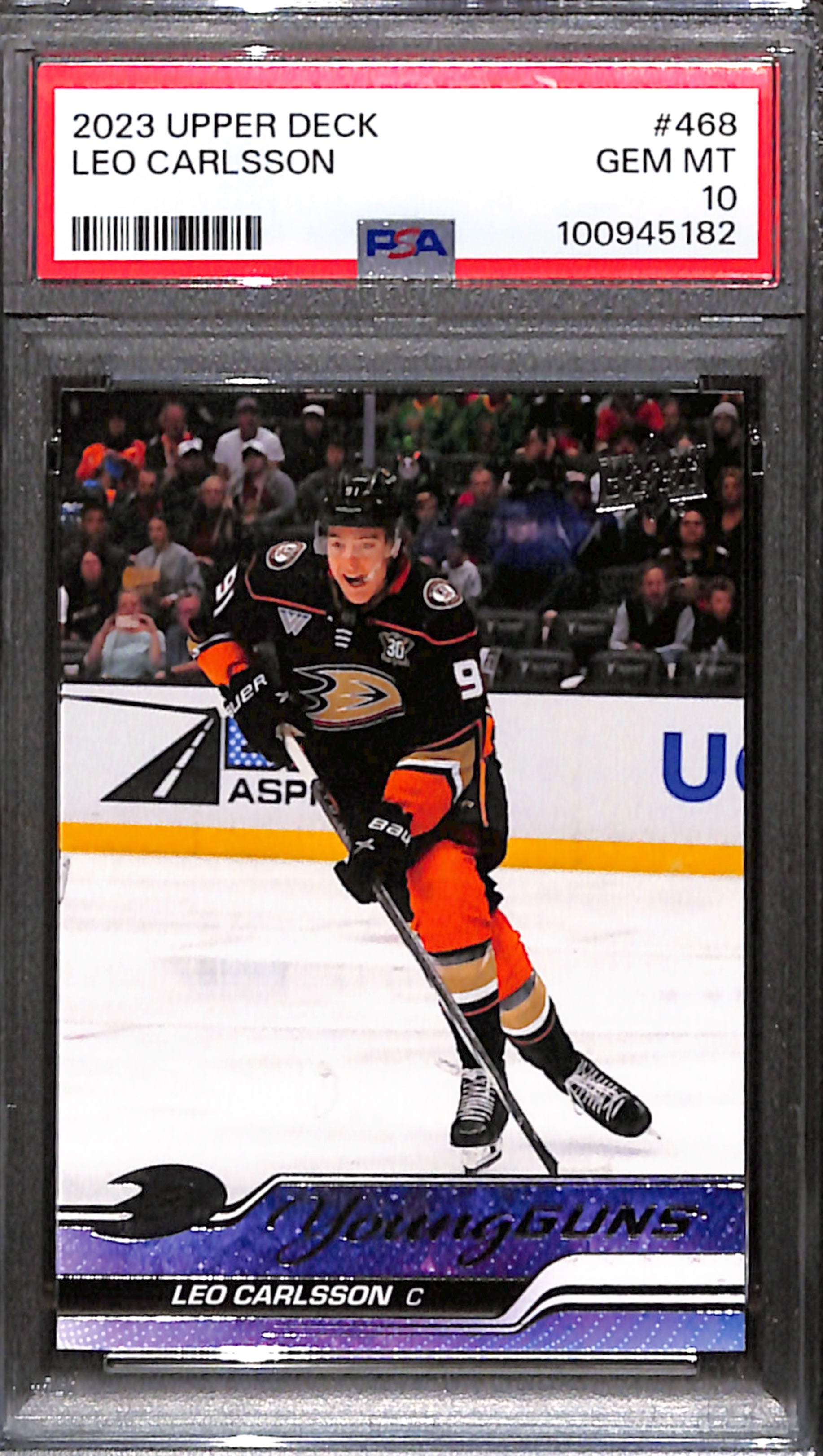 2023 Upper Deck - Leo Carlsson Young Guns #468 (PSA 10)