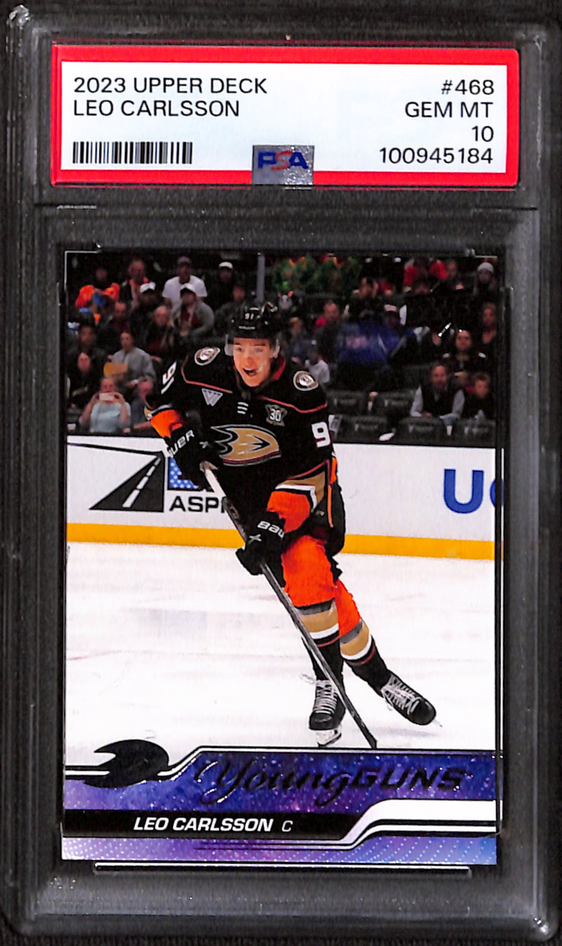 2023 Upper Deck - Leo Carlsson Young Guns #468 (PSA 10)