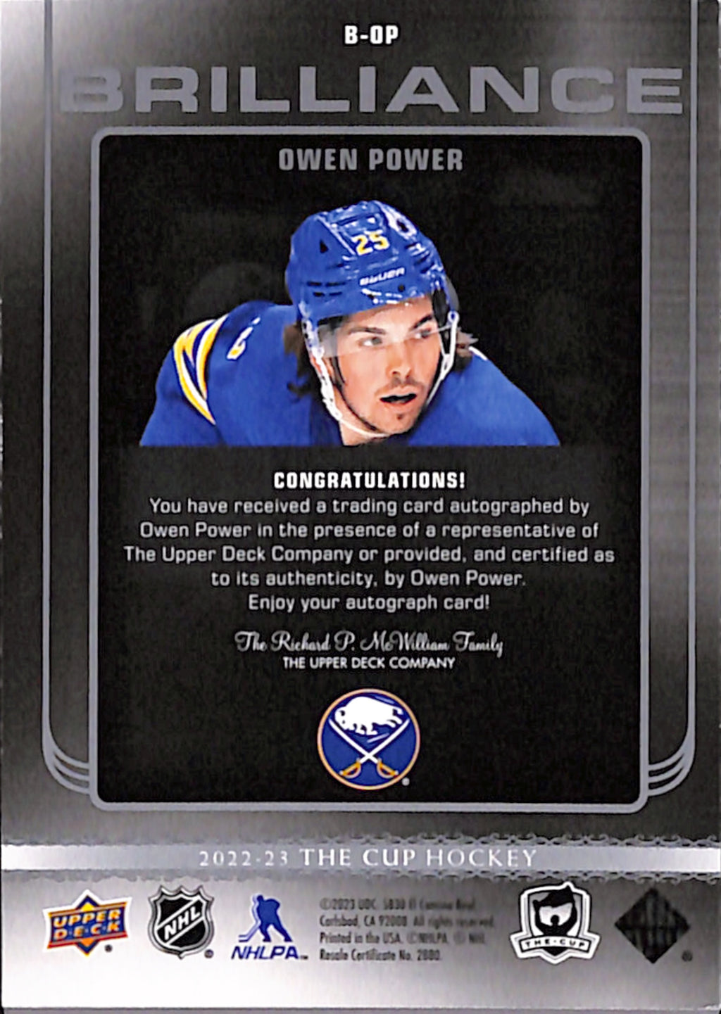 2022-23 The Cup - Owen Power Brilliance (B-OP)