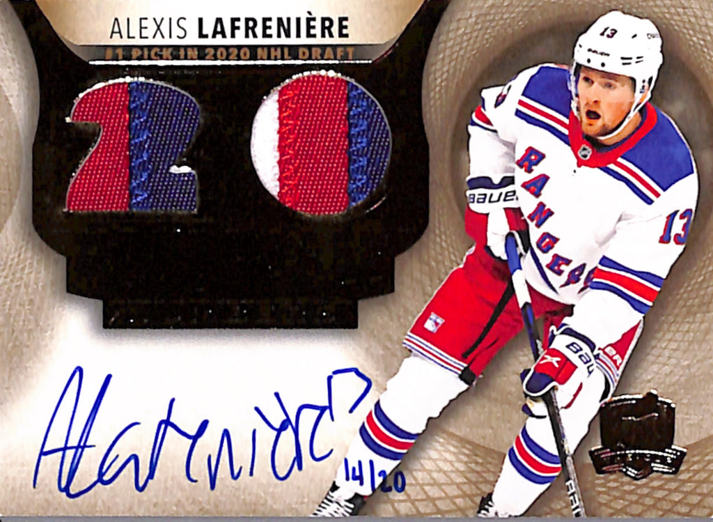 2022-23 Upper Deck The Cup - Alexis Lafreniere Honorable Numbers /20 (HR-AL)