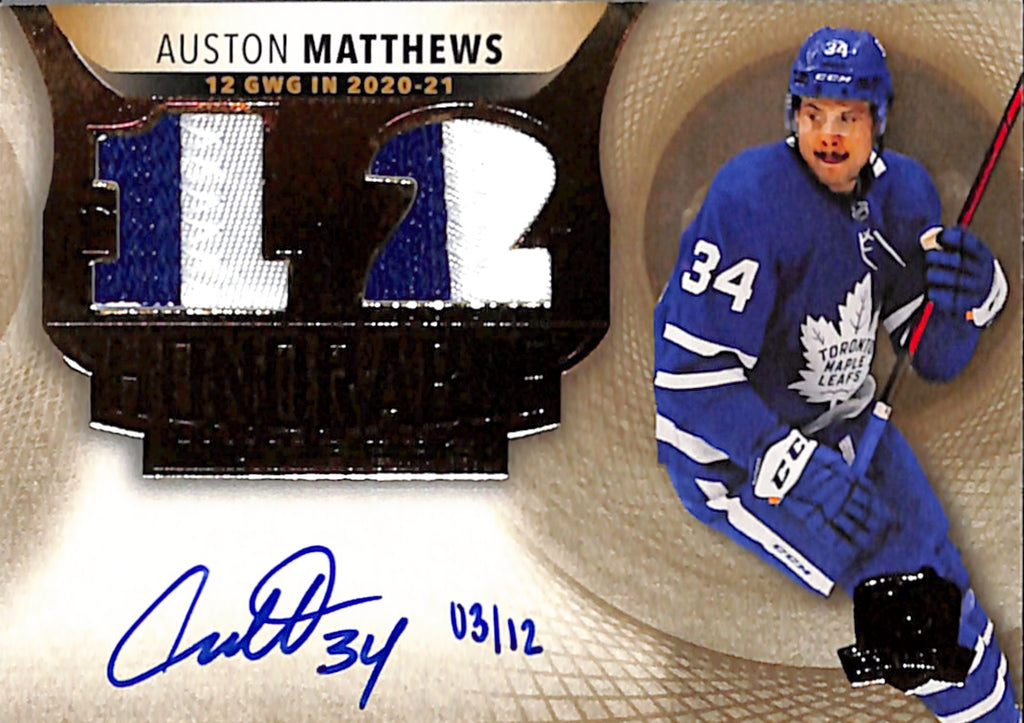 2022-23 UD The Cup - Auston Matthews Honorable Numbers /12 (HR-AM)
