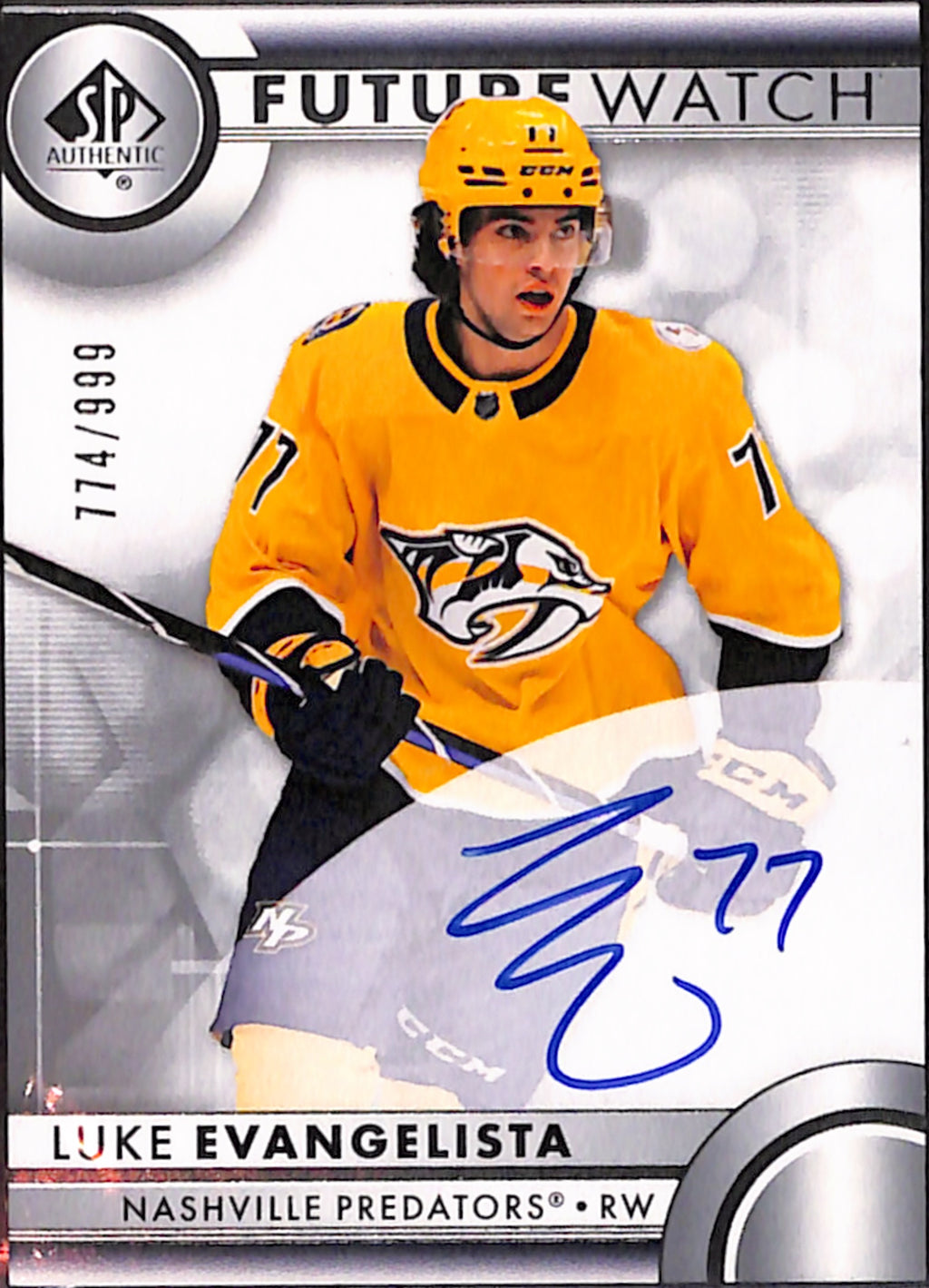 2023-24 SP Authentic - Luke Evangelista Future Watch Auto /999 (117)