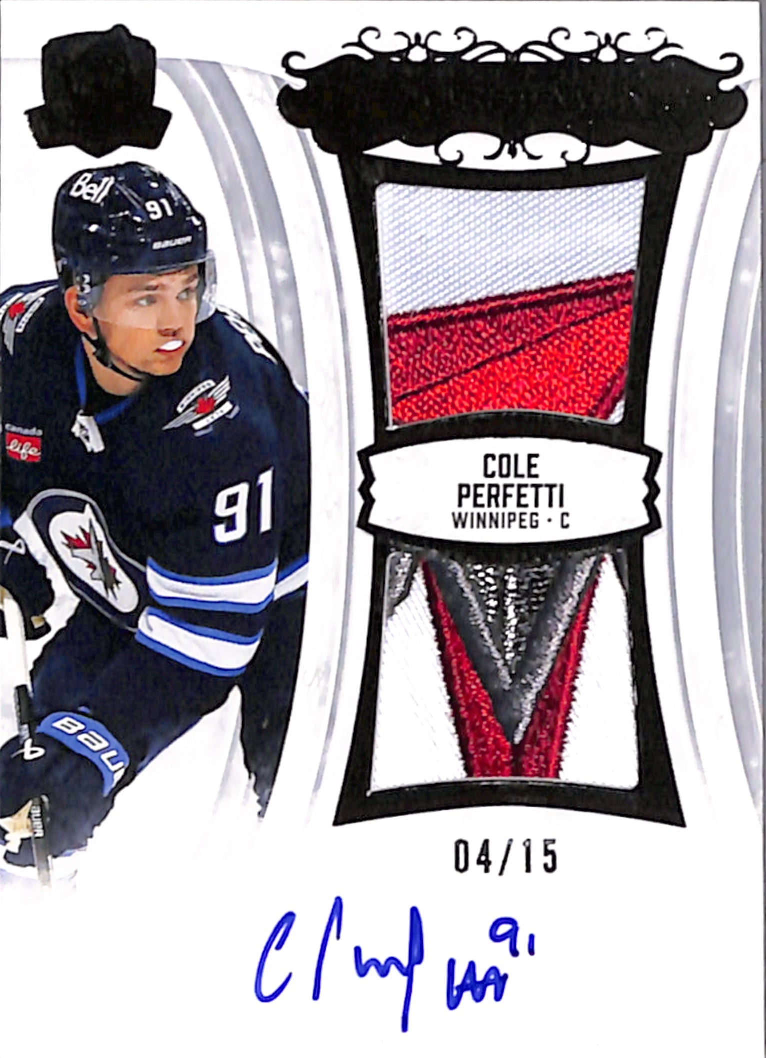 2022-23 The Cup - Cole Perfetti Emblems of Endorsements /15 (EE-CP)