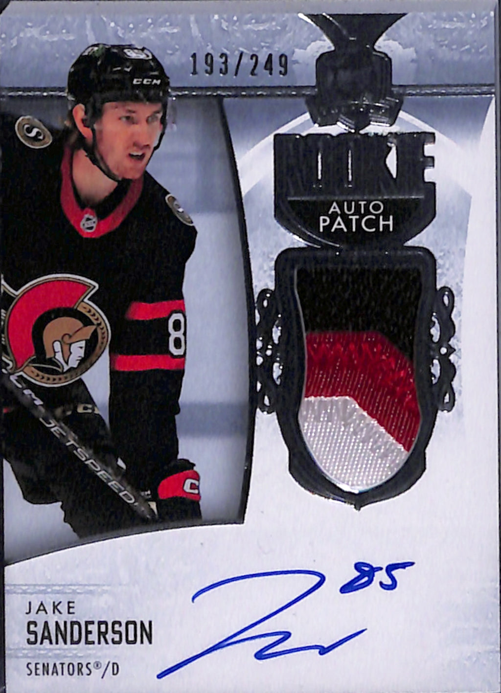 2022-23 The Cup - Jake Sanderson Rookie Auto Patch /249 (121)