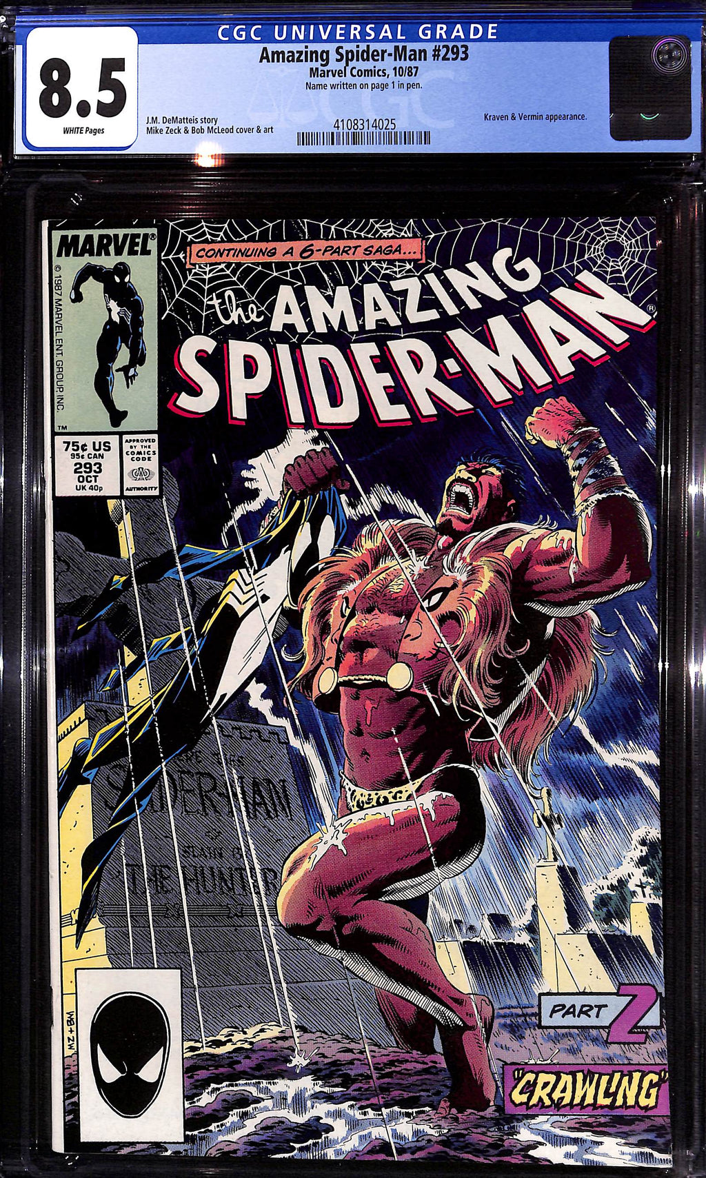 Amazing Spider-Man #293 (CGC 8.5)