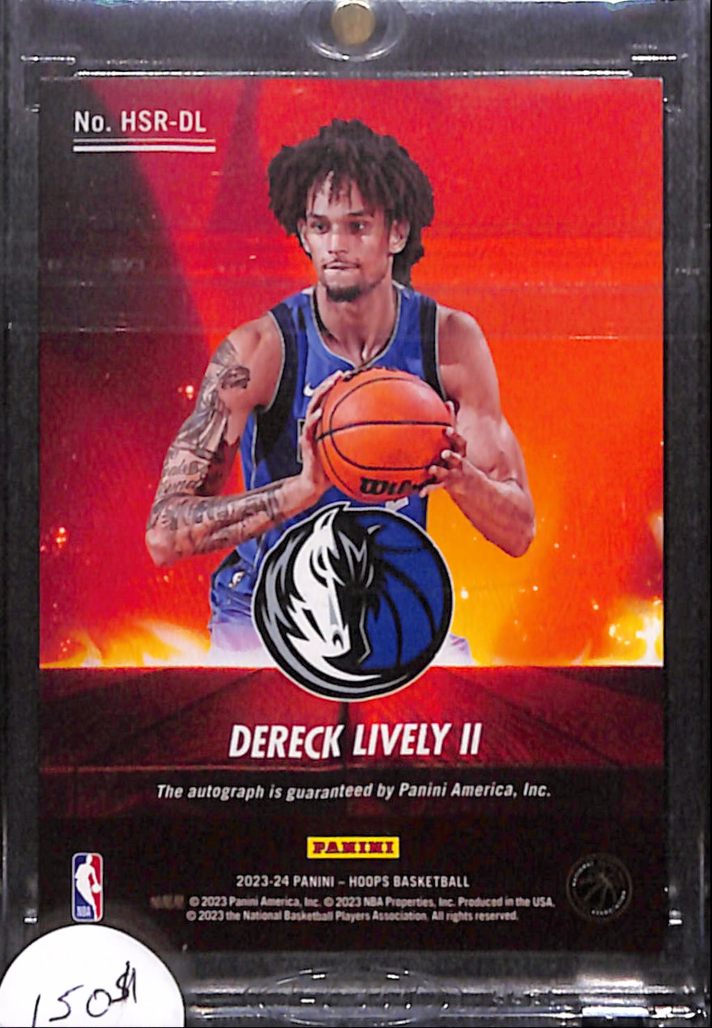 2023-24 Panini Hoops - Dereck Lively II Hot Signatures (HSR-DL)