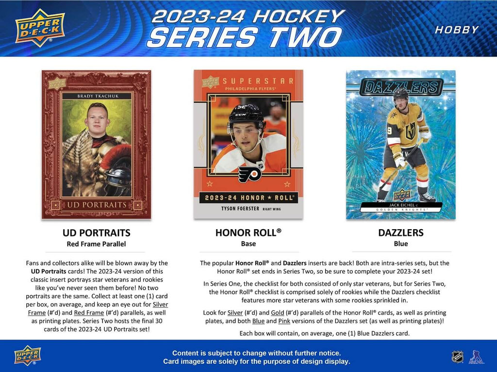 2023-24 Upper Deck Series 2 Hockey Hobby Box (Pre-Order) - Miraj Trading