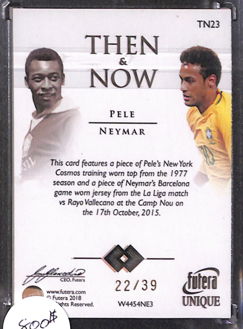 2018 Futera - Pelé Neymar Then & Now /39 (TN23)
