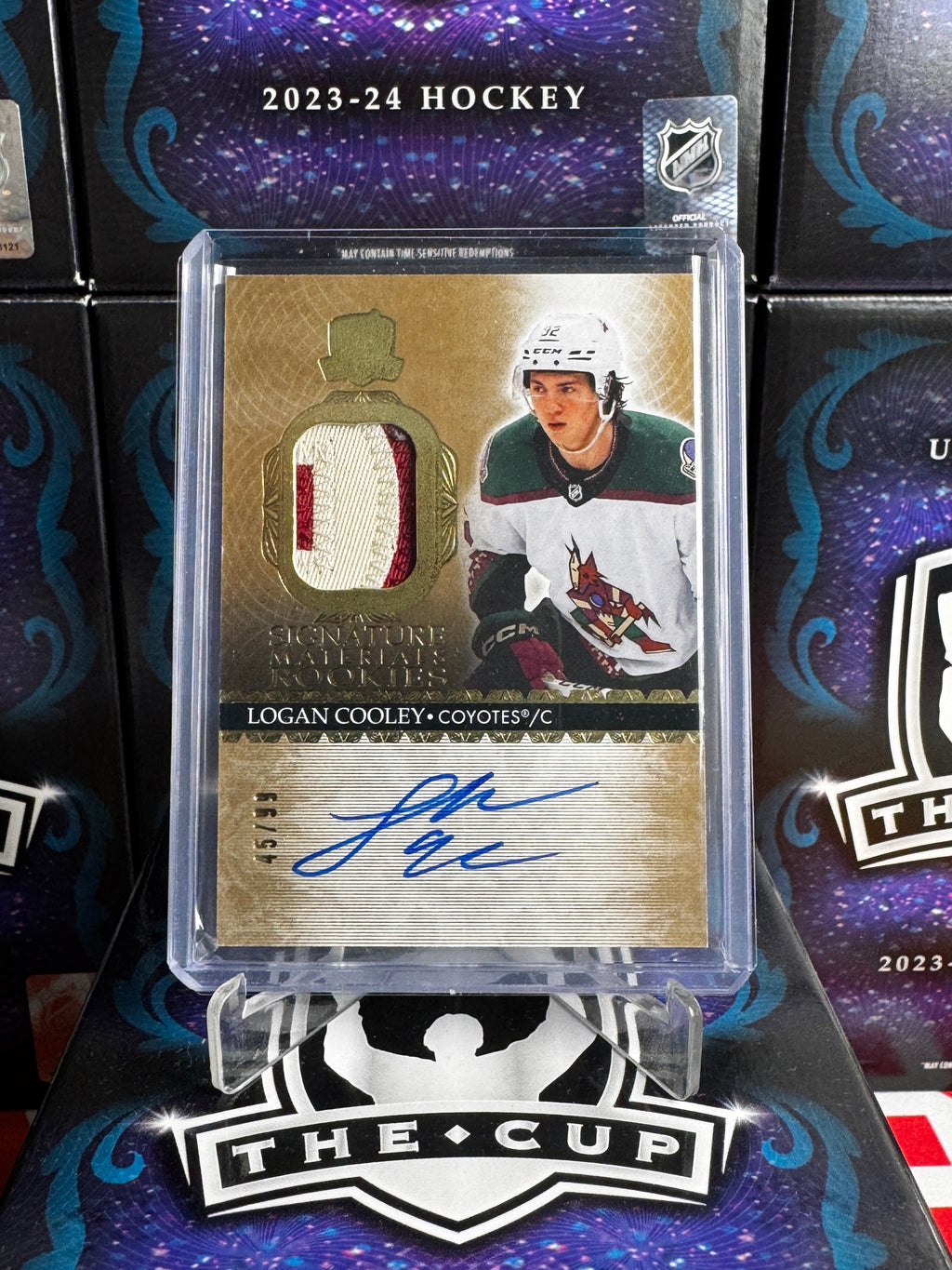 2023-24 The Cup - Logan Cooley Signature Materials /99 (SM-CO)
