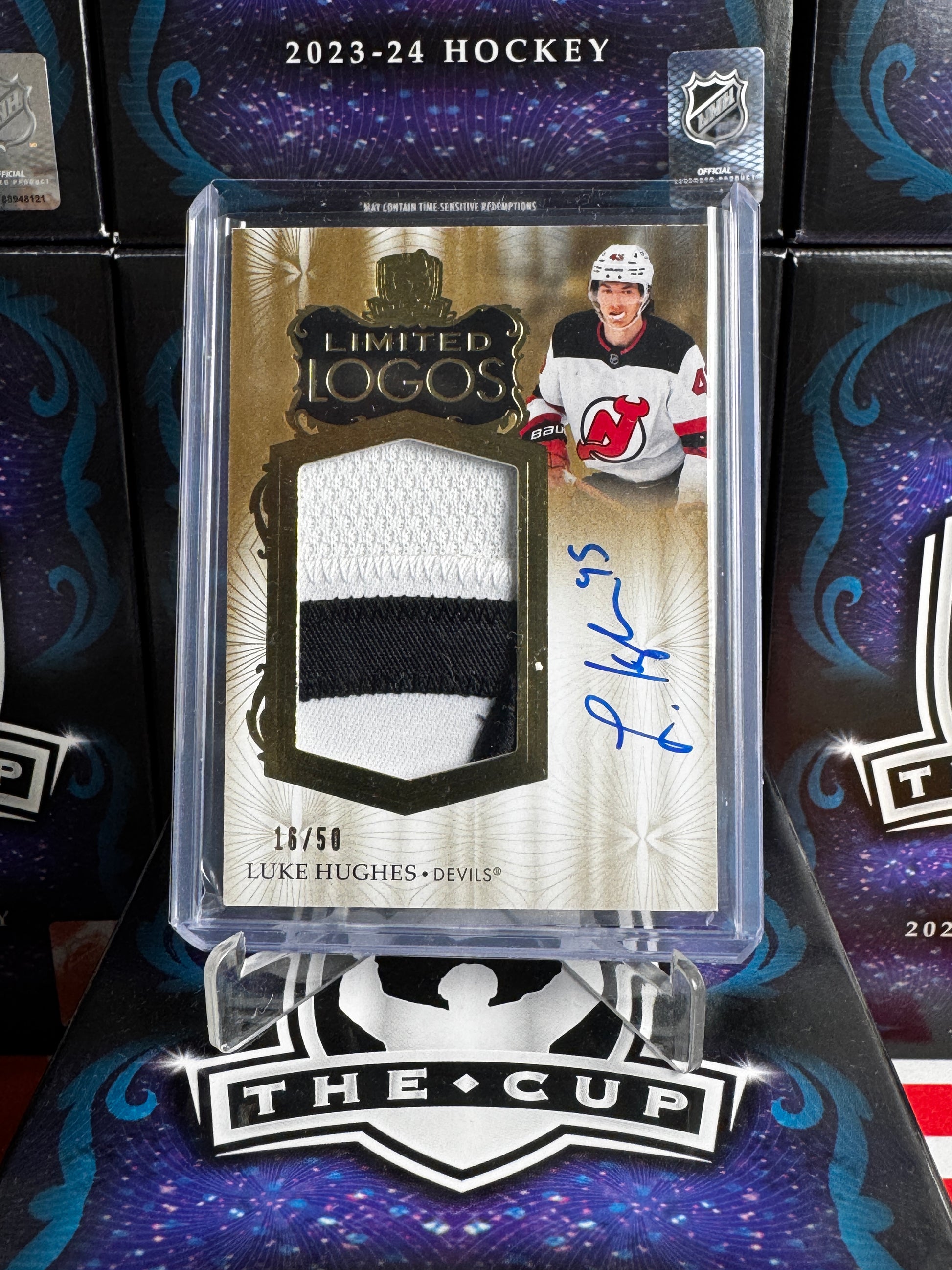 2023-24 The Cup - Luke Hughes Limited Logos Auto Patch /50 (LL-LH)