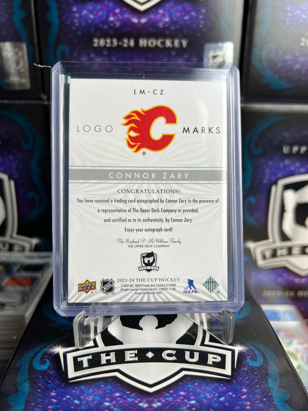 2023-24 The Cup - Connor Zary Logo Marks (LM-CZ)