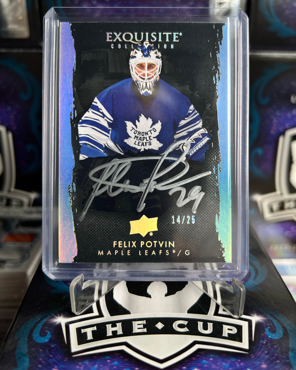 2023-24 Exquisite Collection Felix Potvin Black Auto /25 (EB-FP)