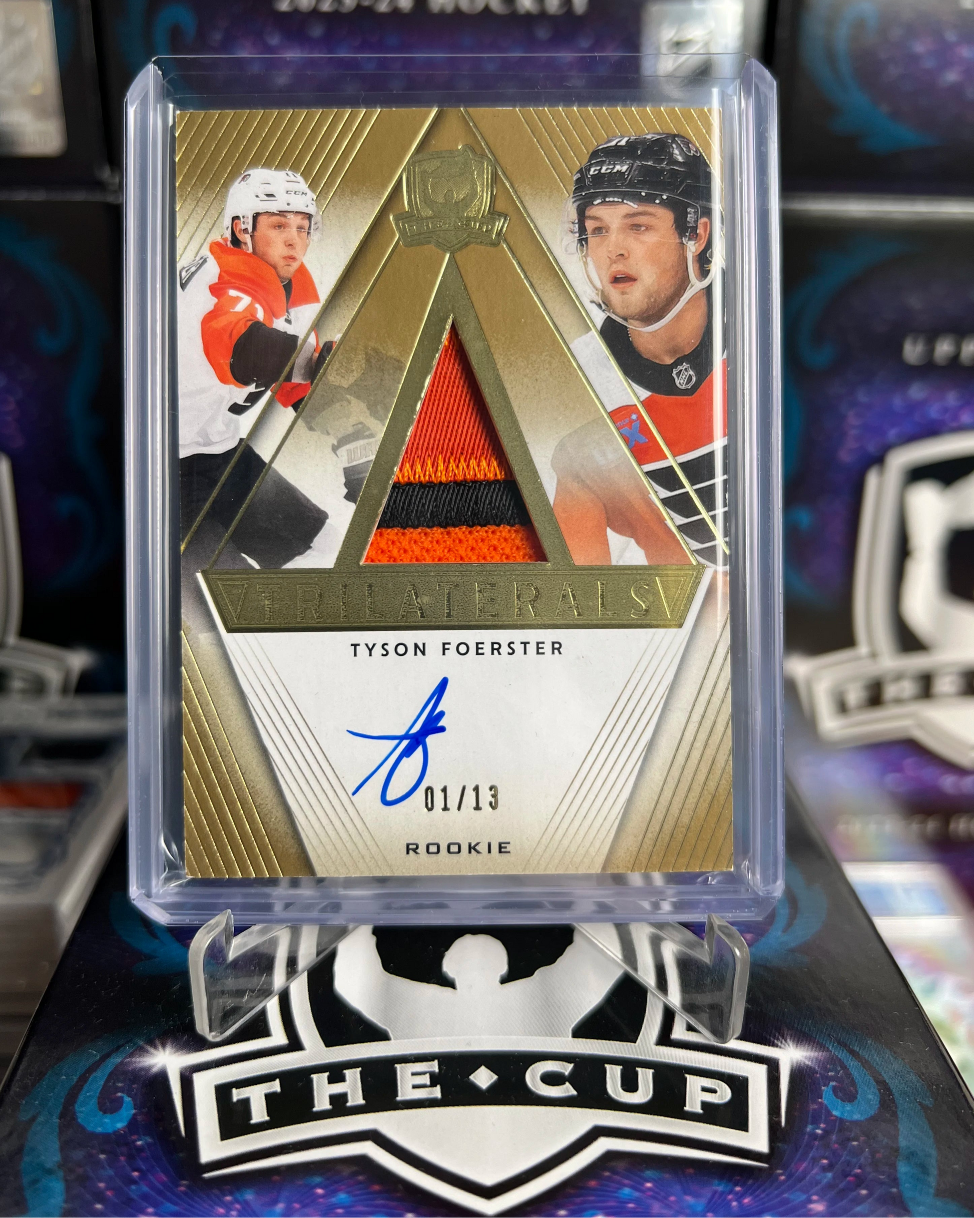 2023-24 The Cup Tyson Foerster Trilaterals Auto Patch /13 (TL-TF)