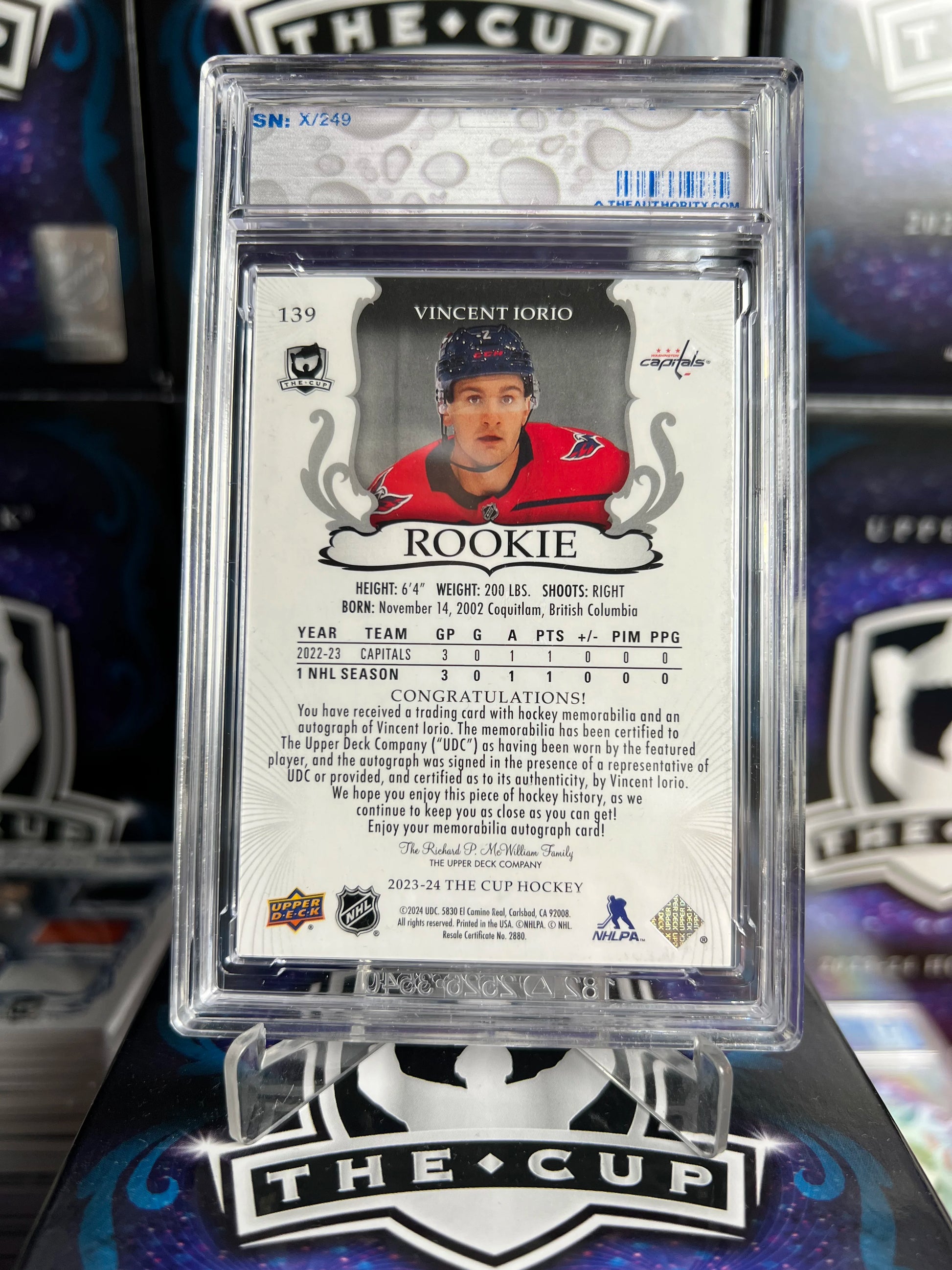 2023-24 The Cup - Vincent Iorio True Rookie Patch Auto /249 (139)