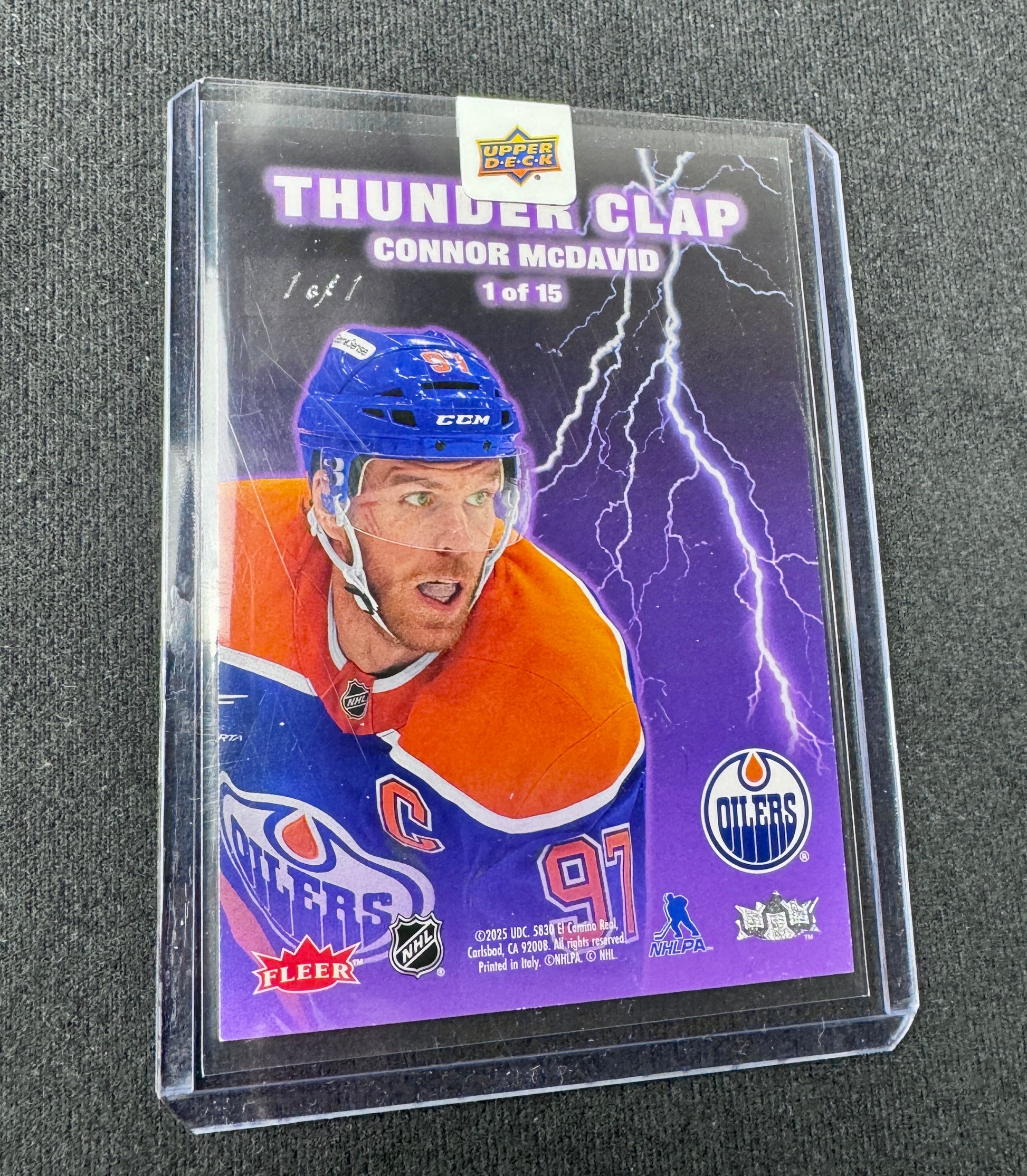 2024-25 Upper Deck Fleer Ultra Connor McDavid 1/1 Thunder Clap CDD Exclusive