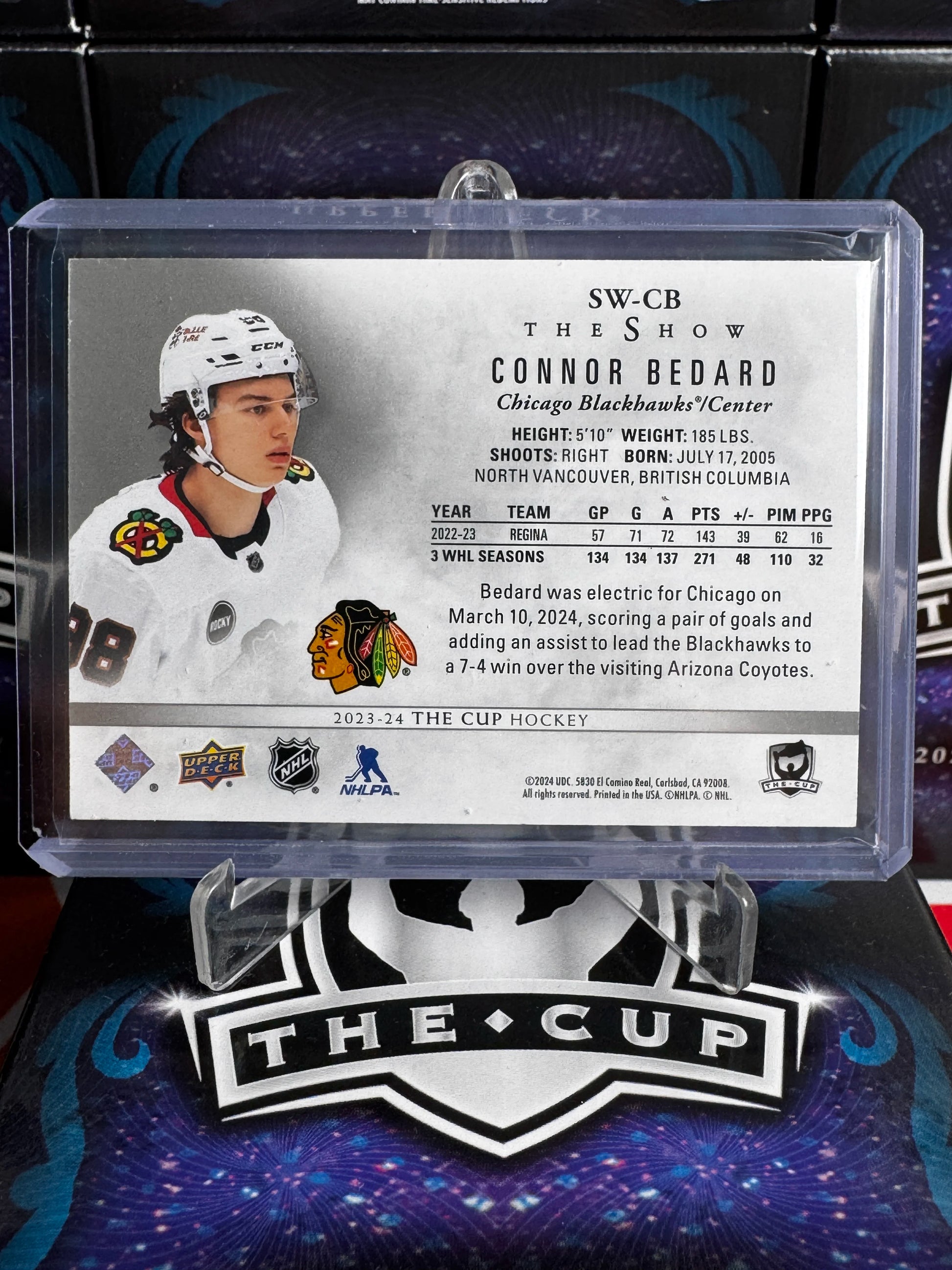 2023-24 The Cup - Connor Bedard The Show White Rookies /99 (SW-CB)