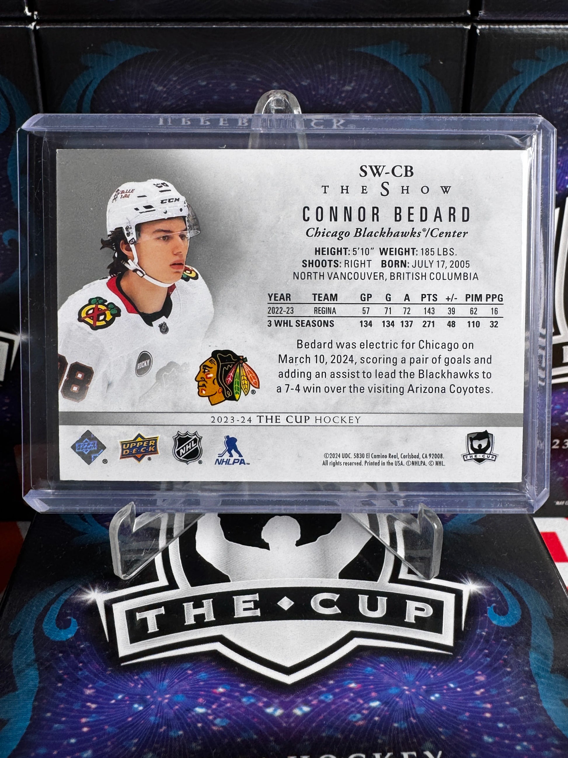 2023-24 The Cup - Connor Bedard The Show White Rookies /99 (SW-CB)