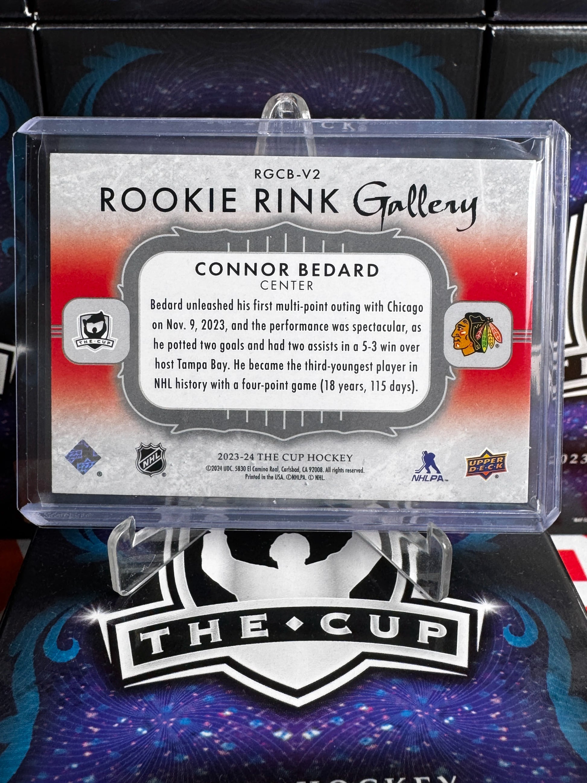 2023-24 The Cup - Connor Bedard Rookie Rink Gallery /99 (RGCB-V2)