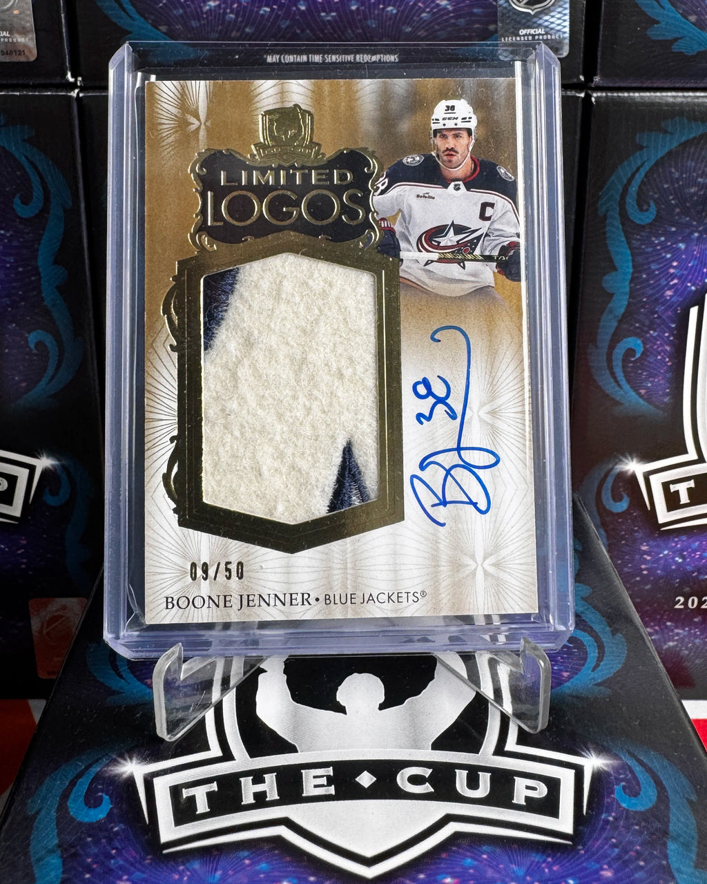 2023-24 The Cup - Boone Jenner Limited Logos Auto Patch /50 (LL-BJ)