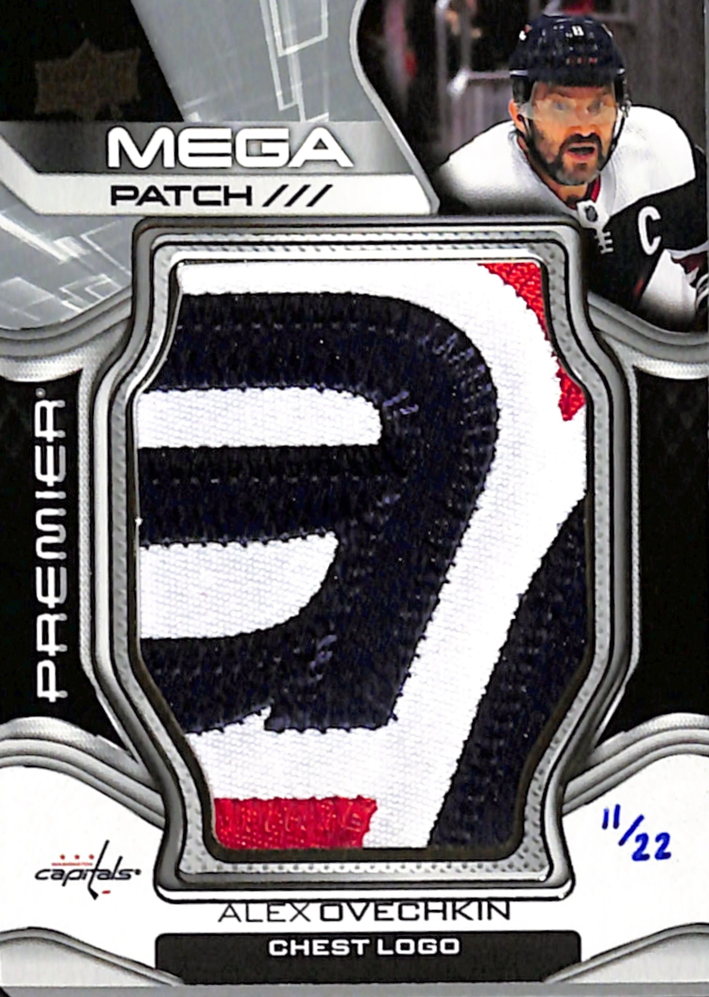 2022-23 Premier - Alex Ovechkin Game Worn Mega Chest Patch /22 (PMP-AO)