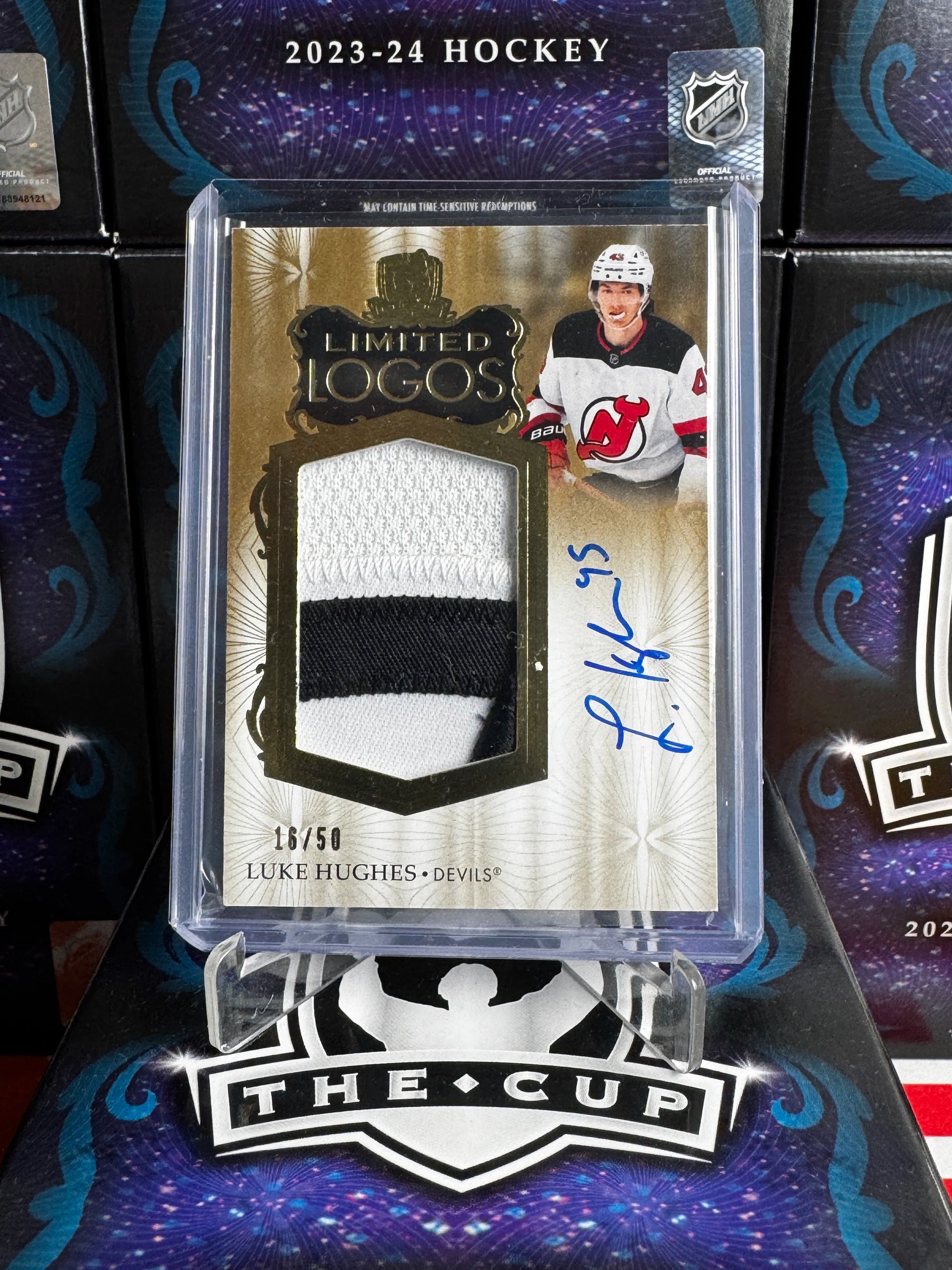 2023-24 The Cup - Luke Hughes Limited Logos Auto Patch /50 (LL-LH)